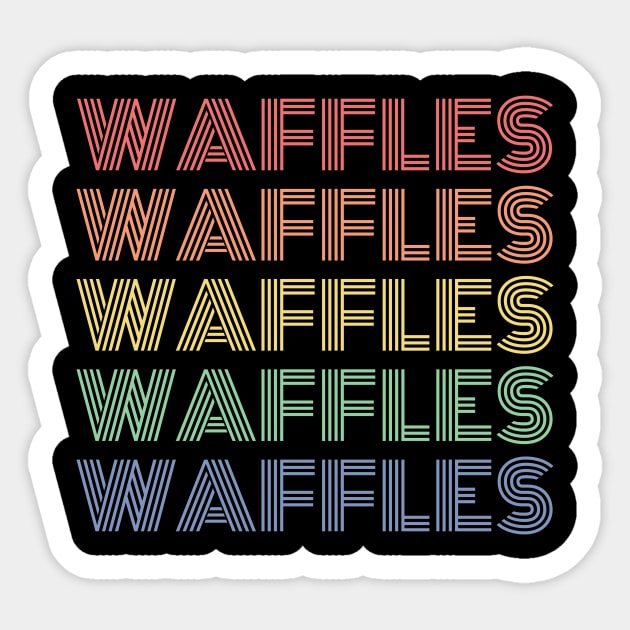 Retro Waffles Sticker by Analog Designs